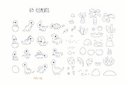 Cute baby dinosaur. Clipart, an Animal Illustration by tata_ota (Thumbnail 3 of 13)
