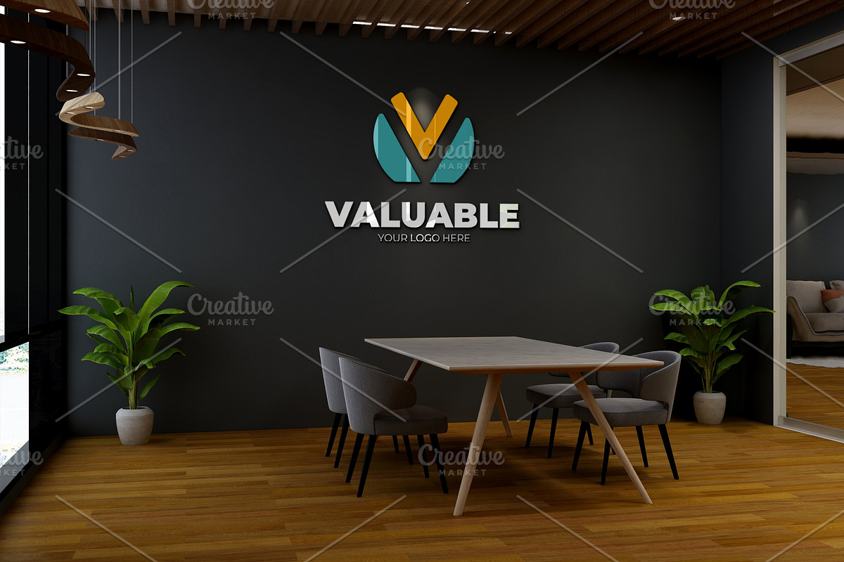 PSD Modern Office Wall Logo Mockup, a Product Mockup by Ayy (Photo 17 of 23)