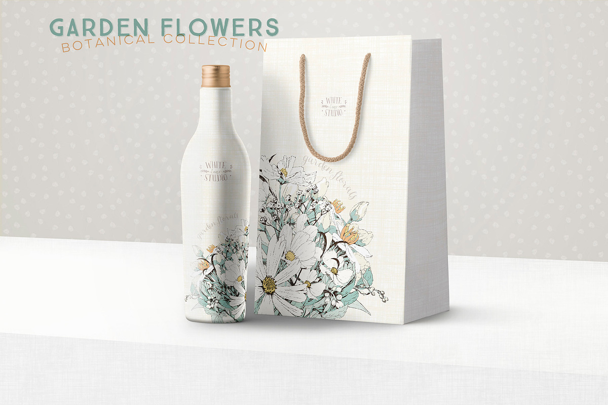 Garden Florals Botanical Set, an Illustration by White Lane Studio (Photo 7 of 9)