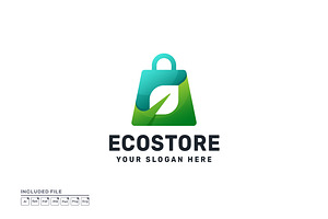 Eco Store Gradient Logo Vector, a Branding & Logo Template by yuanesei