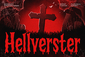 Hellverster – Horror Display Font, a Handwritten Font by decographstud