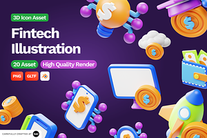 3D Fintech Illustration