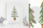 Watercolor Christmas trees clipart., a Decorative Illustration by TaPilipa (Thumbnail 8 of 8)