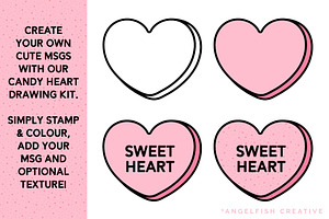 Candy Heart Procreate Drawing Kit