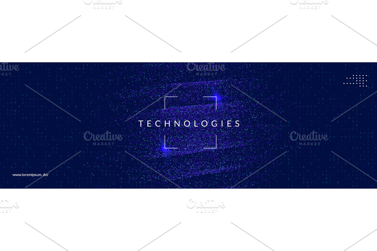 Blue Tech Dots Abstract Background, a Technology Illustration by Holo Art