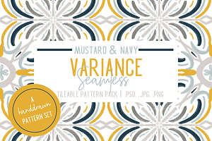 Mustard & Navy Patterns