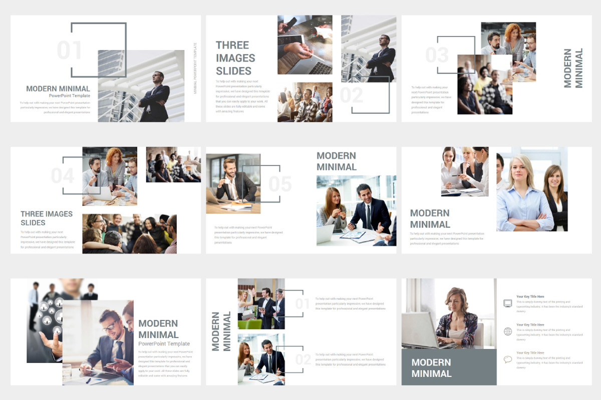 Modern Minimal PowerPoint Template, a Presentation Template by SlideArt (Photo 8 of 22)