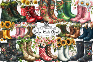 Garden Boots Sublimation Clipart, an Illustration by Designking