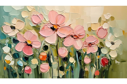 Abstract floral still life, a