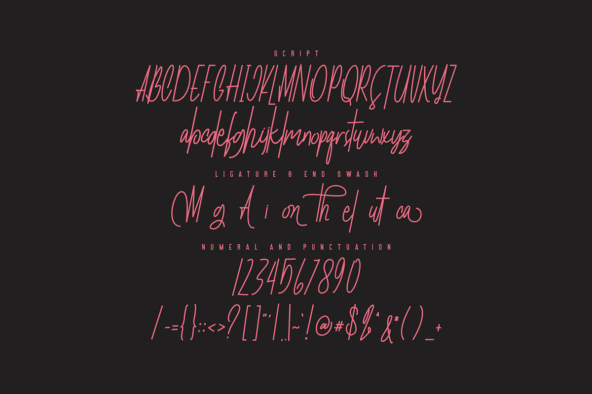 Autica Monthgel Monoline Script Sans, a Script Font by Maulana Creative (Photo 7 of 7)