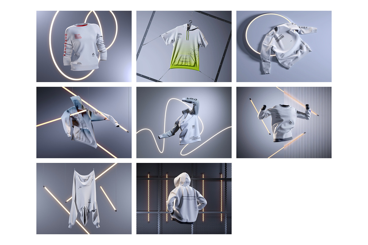 Hoodie and Sweatshirt Mockups, a Hoody Mockup by ls.graphics (Photo 3 of 9)