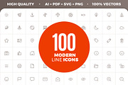CLARO - 100 Modern Line Icons, an Outline Icon by Better Be a Designer (Thumbnail 1 of 5)