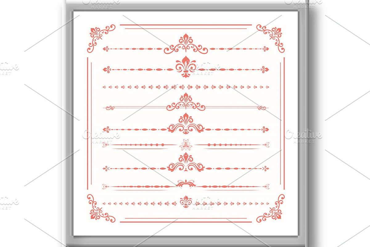 Vintage Big Set of Horizonyal Vector, a Pattern Graphic by FineArtStudio (Photo 3 of 3)