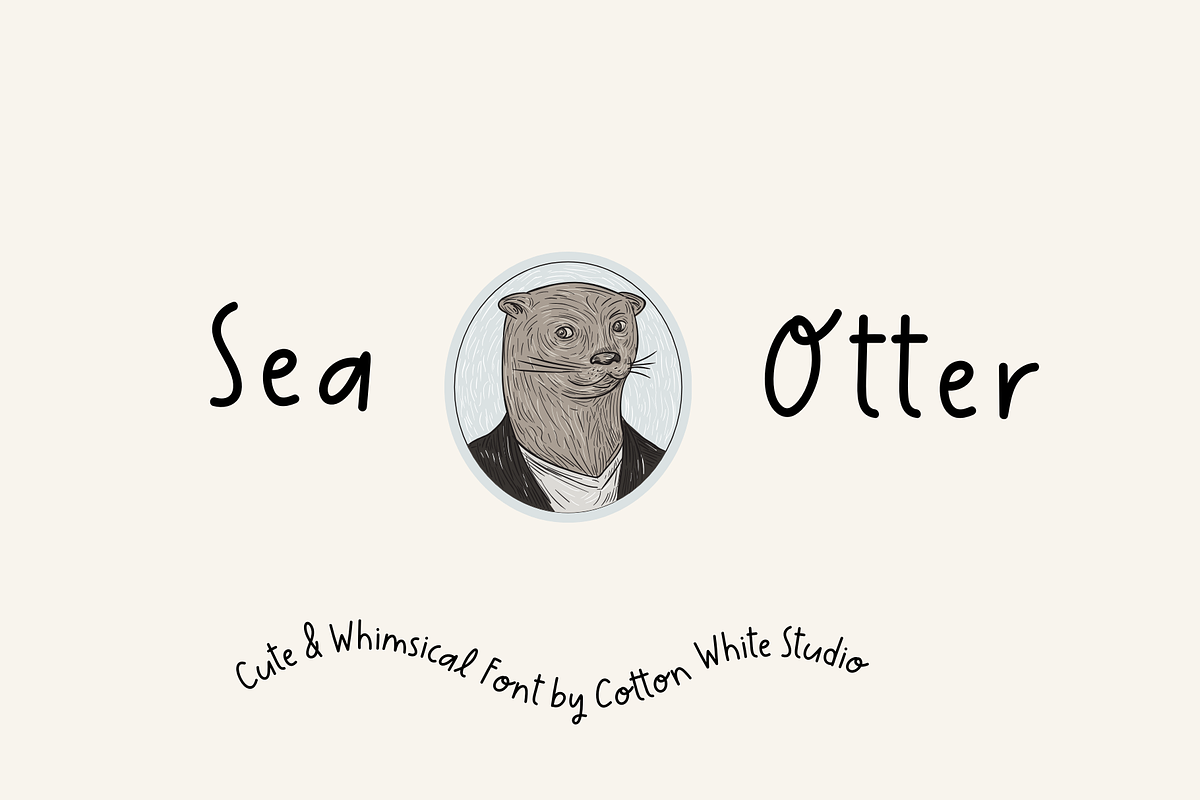 Sea Otter Cute Handwriting, a Handwritten Font by Sofia Skoog (Photo 1 of 11)
