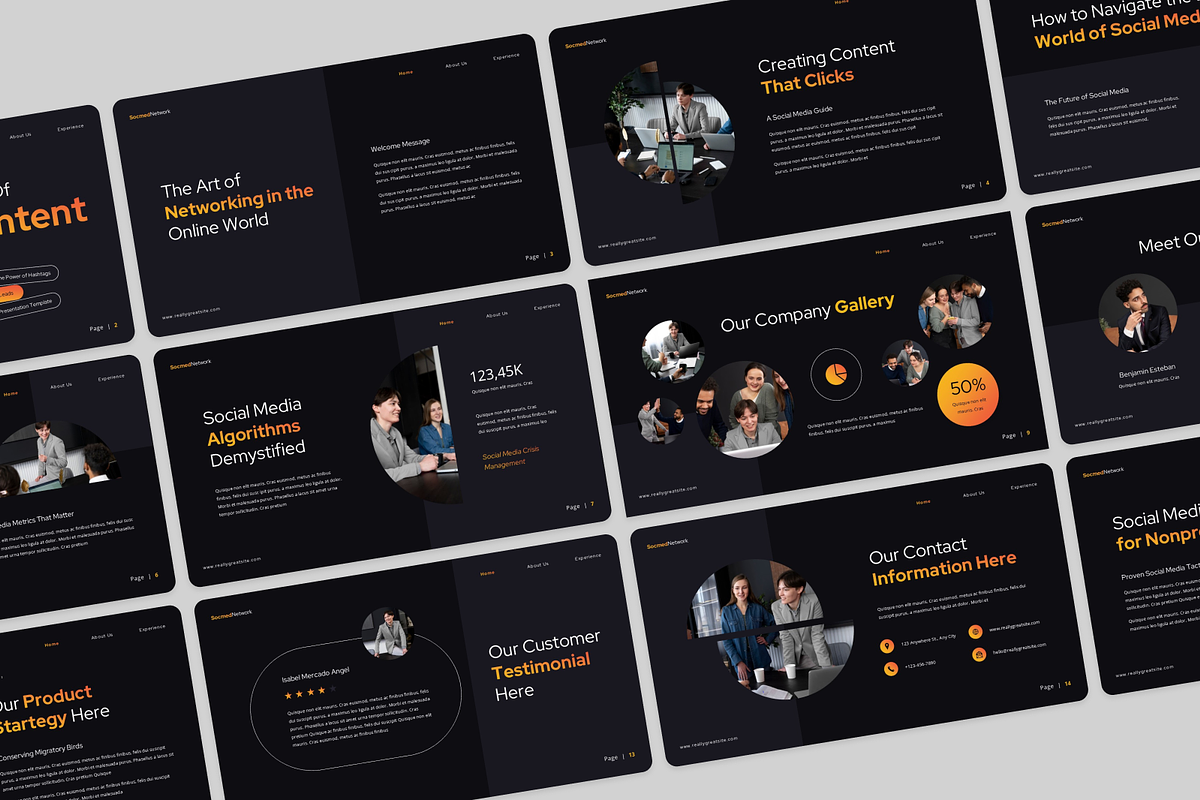 Social Media and Networking, a Presentation Template by Annora Studio (Photo 4 of 5)