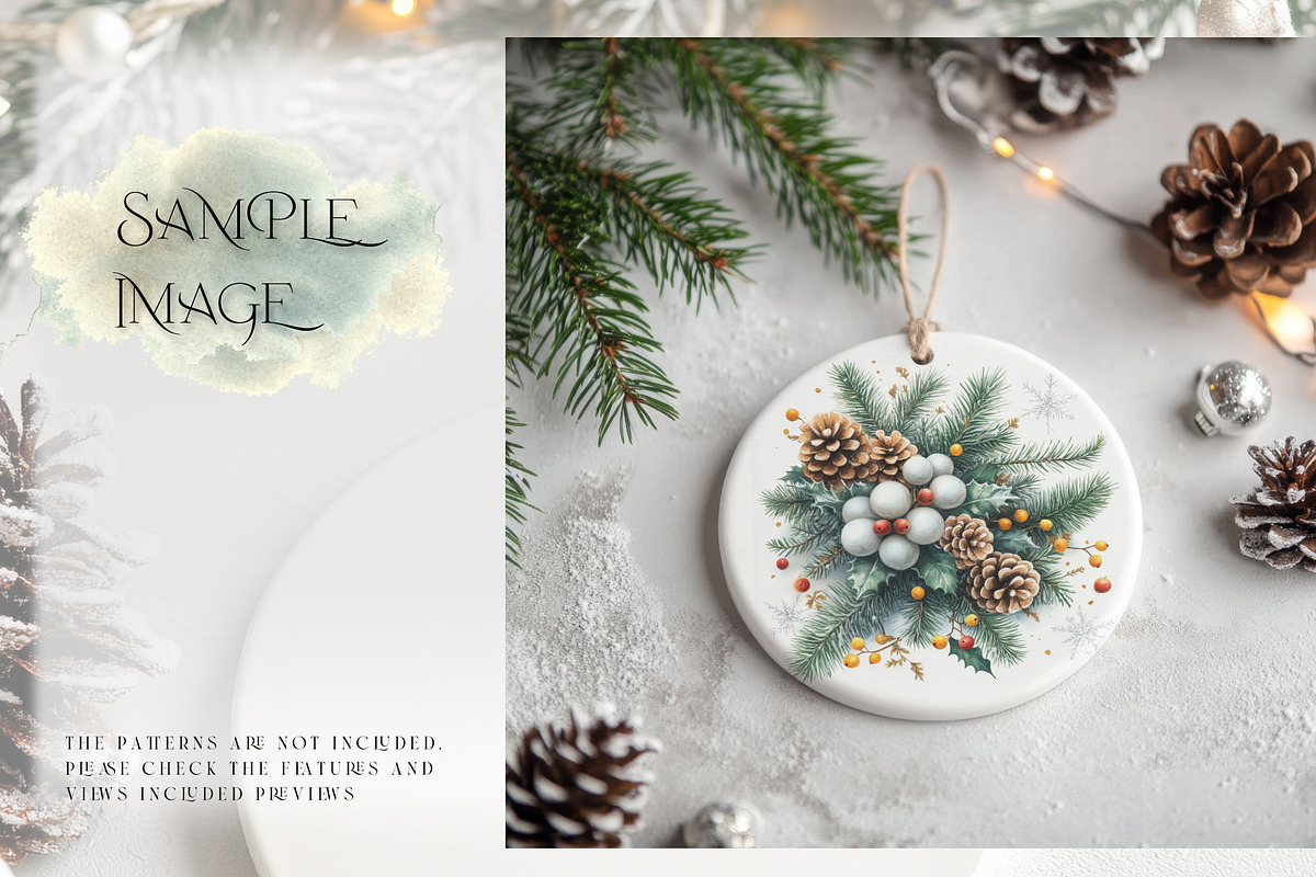 Christmas Ceramic Ornament Mockups, a Product Mockup by mock-ups (Photo 4 of 8)
