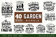 Garden SVG bundle 40 designs, an Illustration by BlackCatsMedia (Thumbnail 1 of 4)