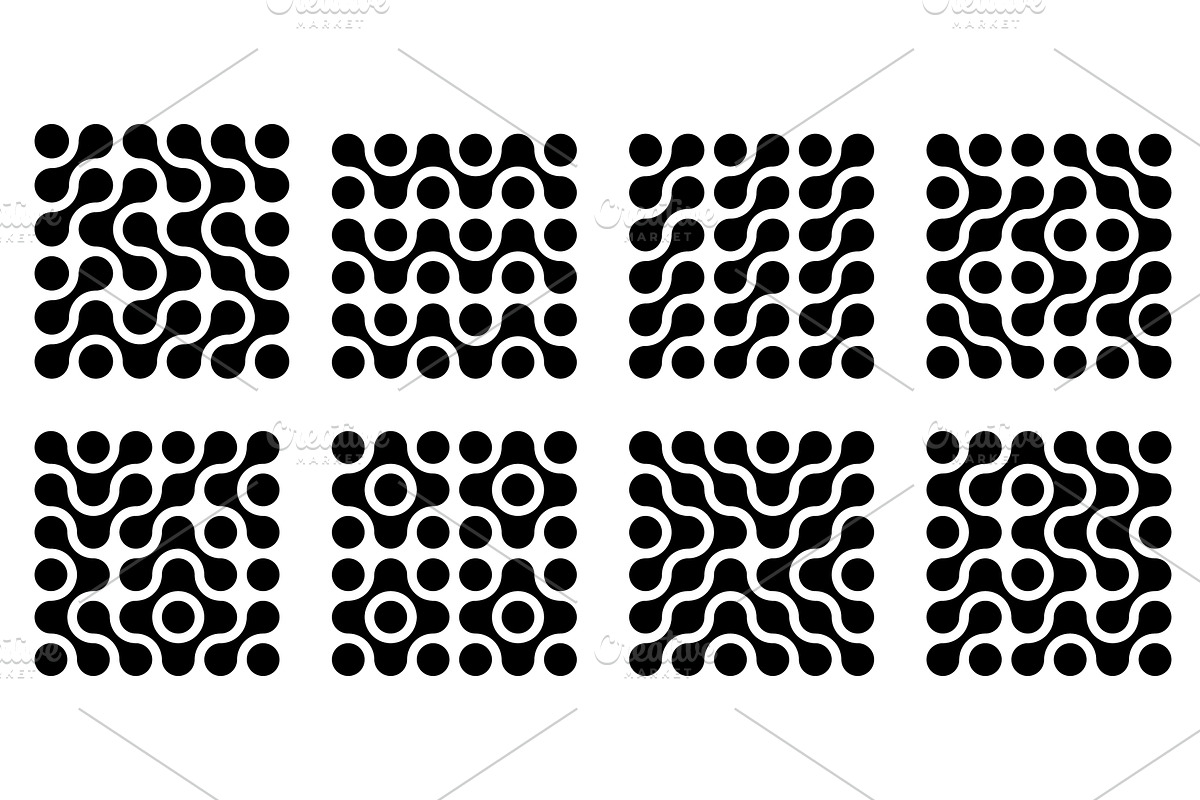 Black meatballs squares. Rounded, an Object Illustration by YummyBuum