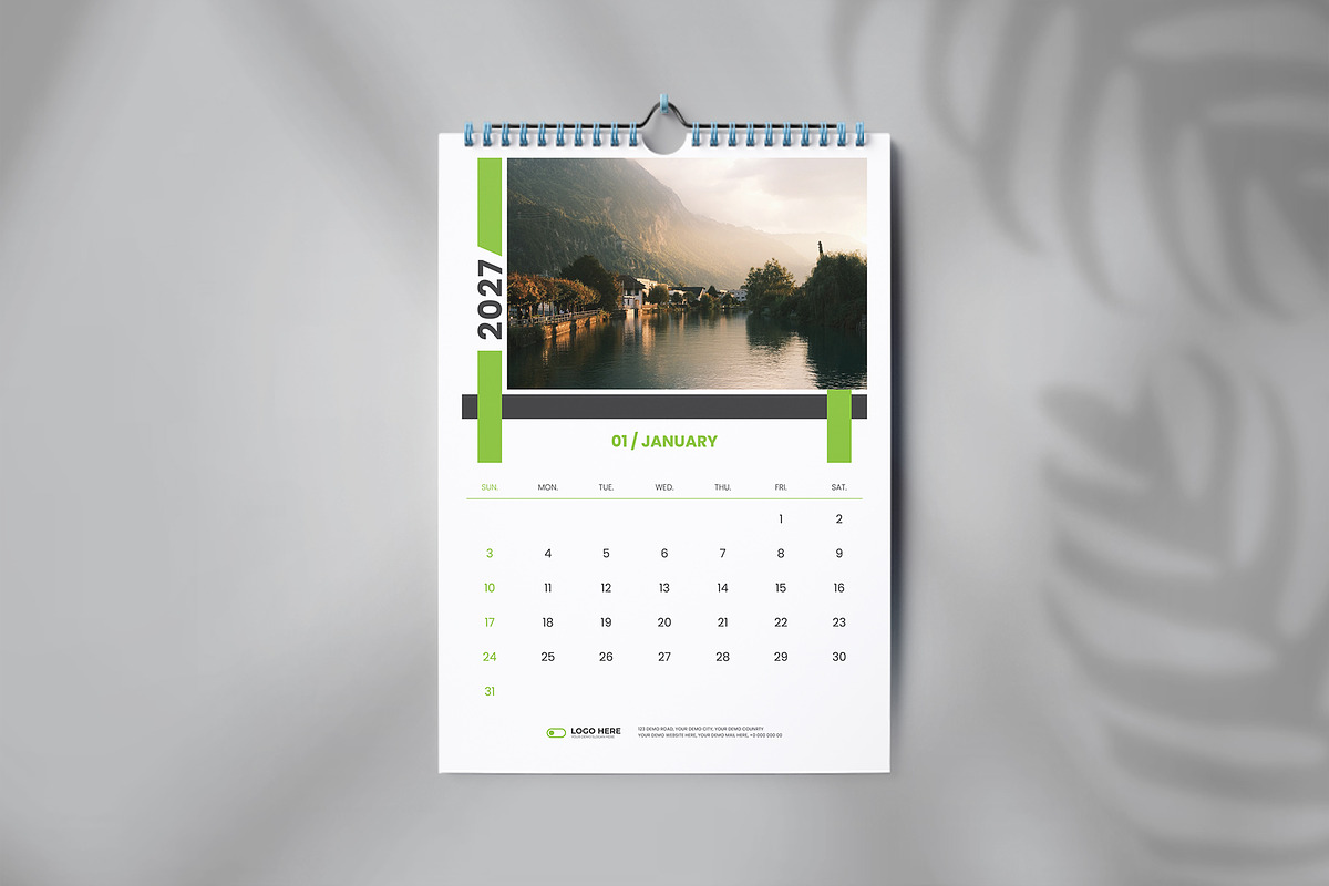 Wall calendar design template, a Stationery Template by Tanmoy Topu (Photo 3 of 5)