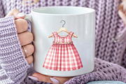 Bohemian Pink Gingham Summer Clipart, an Illustration by CraftArtStudio (Thumbnail 5 of 6)
