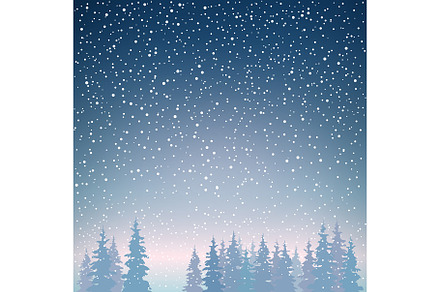 Snowfall in the Forest, an Illustration by Pandateam