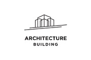 line art architecture building logo, a Branding & Logo Template by ZHR ...