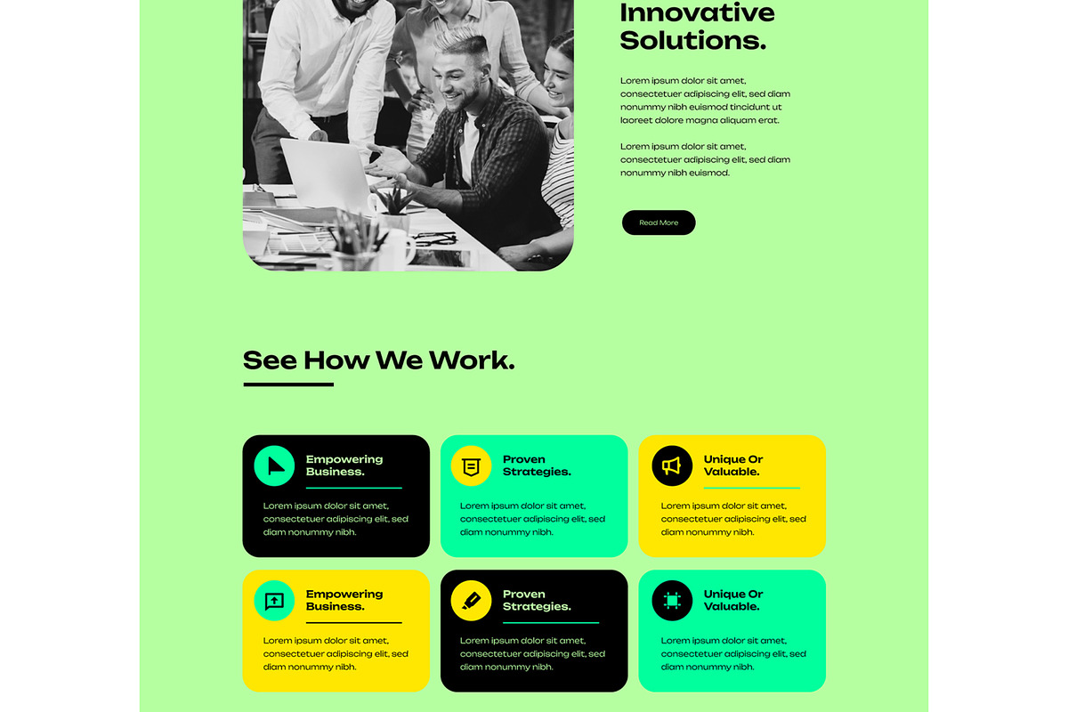 Corporate Website Landing Page, a Landing Page Template by ContestDesign (Photo 3 of 7)