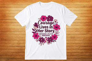 Breast cancer warrior t-shirt design
