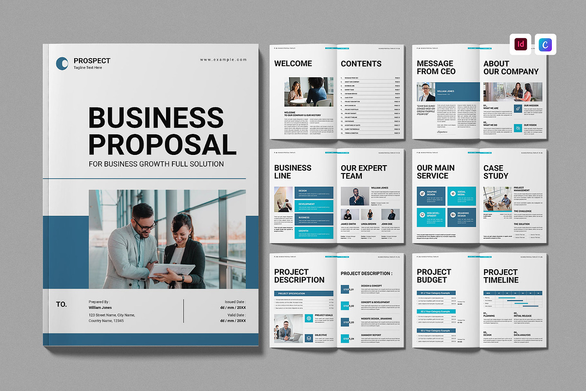 Business Proposal Template, a Brochure Template by Work-Envance (Photo 1 of 9)