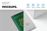 Passport Booklet Mockups, a Product Mockup by megostudi0 (Thumbnail 5 of 7)