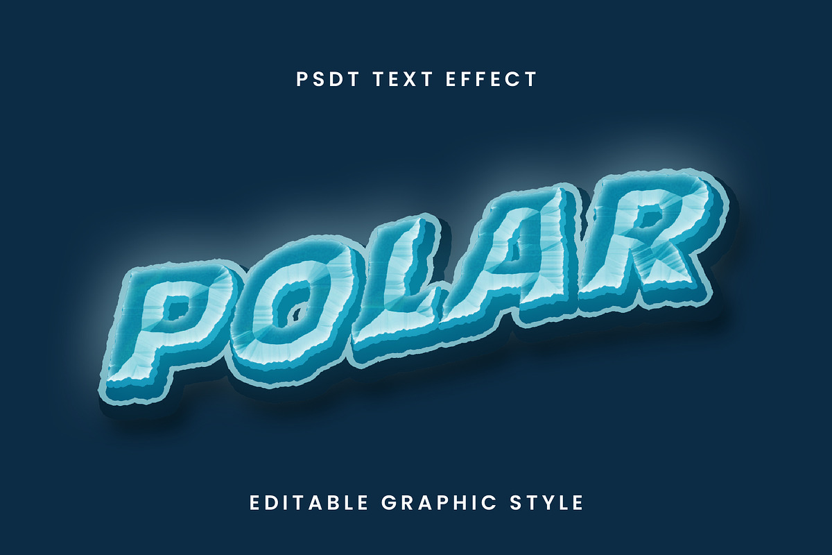 Chiseled Ice 3D Text Effect