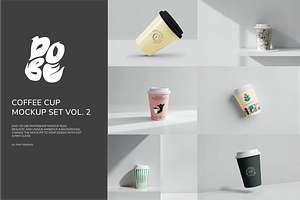 Coffee Cup Mockup Set - Vol 2, a Packaging Mockup by DOBE Studio
