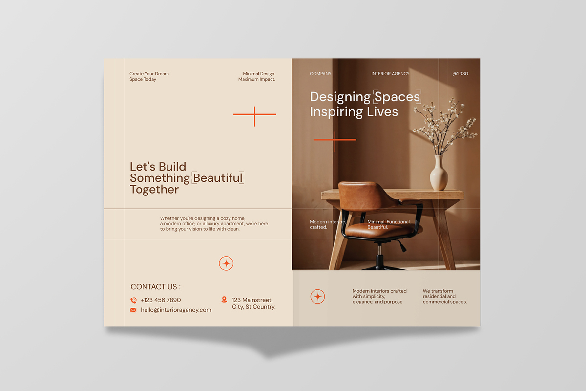 Minimalist Interior Bifold Brochure, a Brochure Template by Annora Studio (Photo 3 of 6)