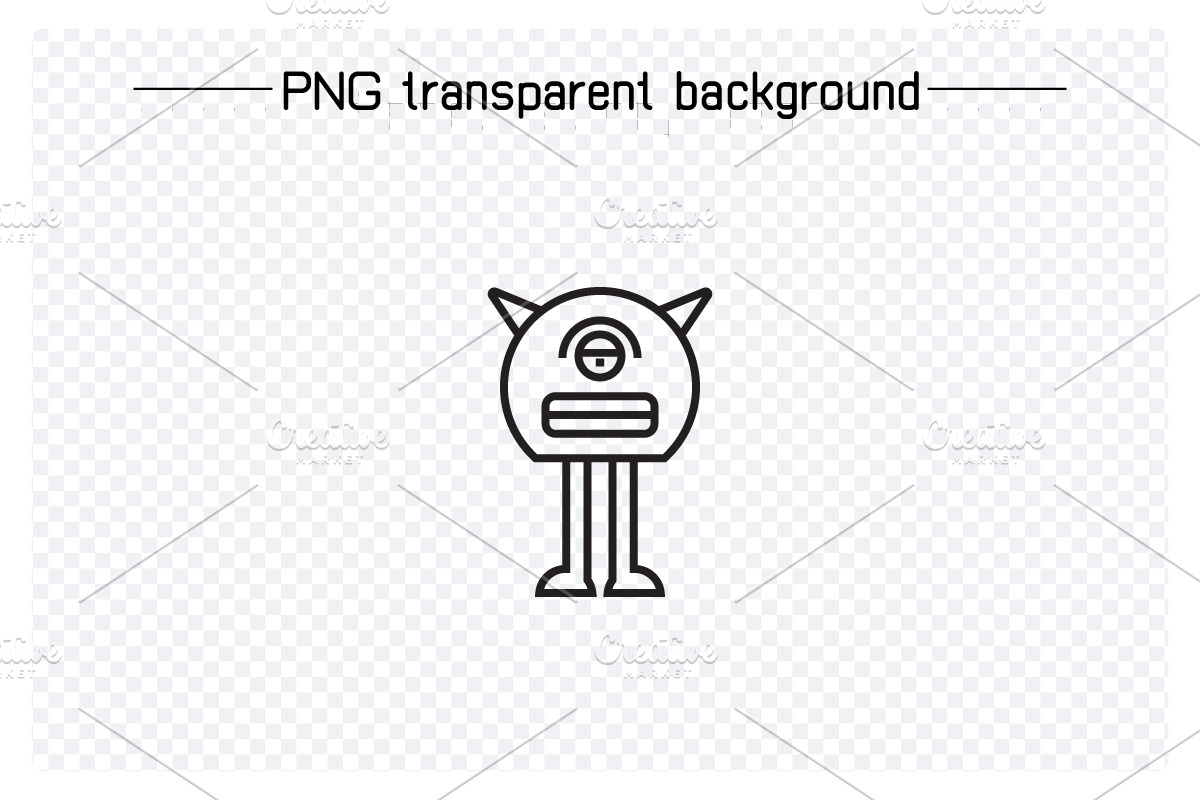 Cute Monster Character Icons, an Outline Icon by Designfour (Photo 2 of 7)