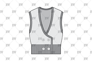 Sweater Vest Fashion Flat, a Shirt Mockup by haydenwentworth (Thumbnail 2 of 3)