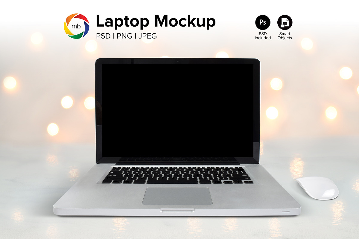 Computer Mockup - PSD, PNG & JPG, a Merchandise Mockup by MelissaBMockups (Photo 1 of 8)