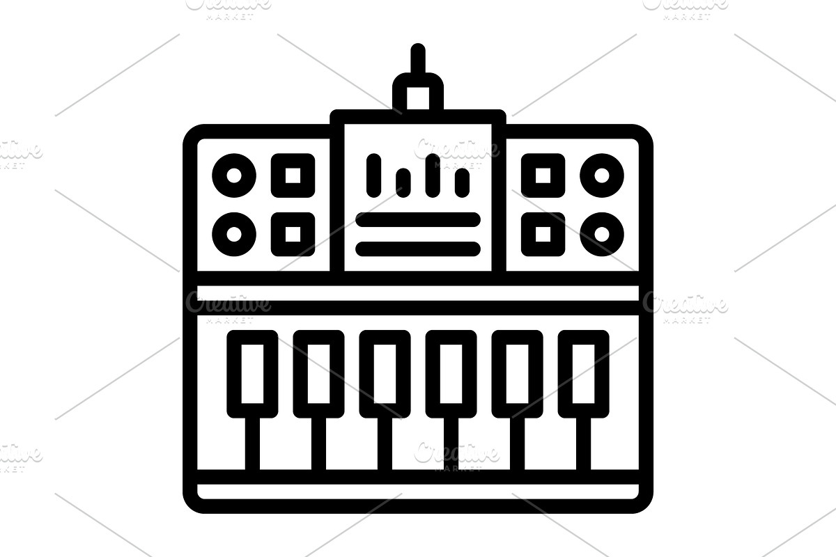Midi synthesizer blak icon, an Outline Icon by Creative priyanka