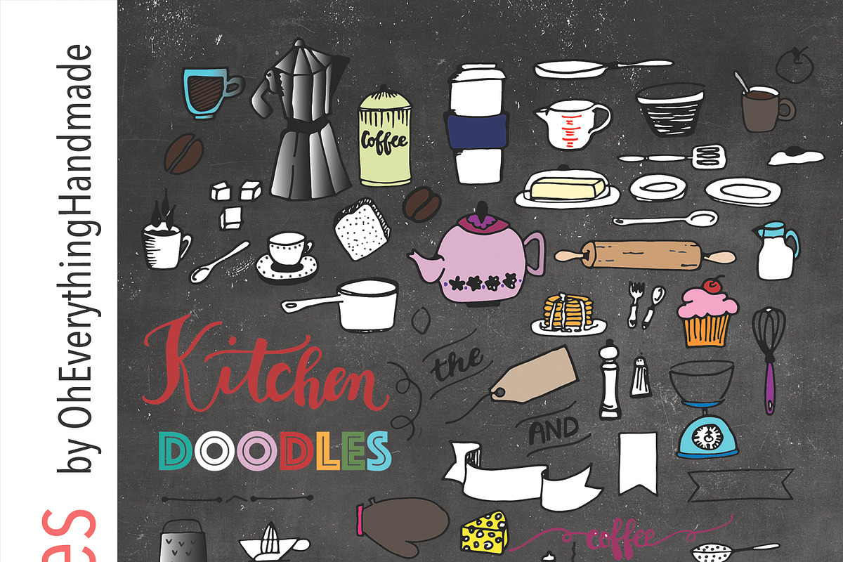 Kitchen Doodles - Vector Set, an Illustration by OhEverythingHandmade (Photo 2 of 3)