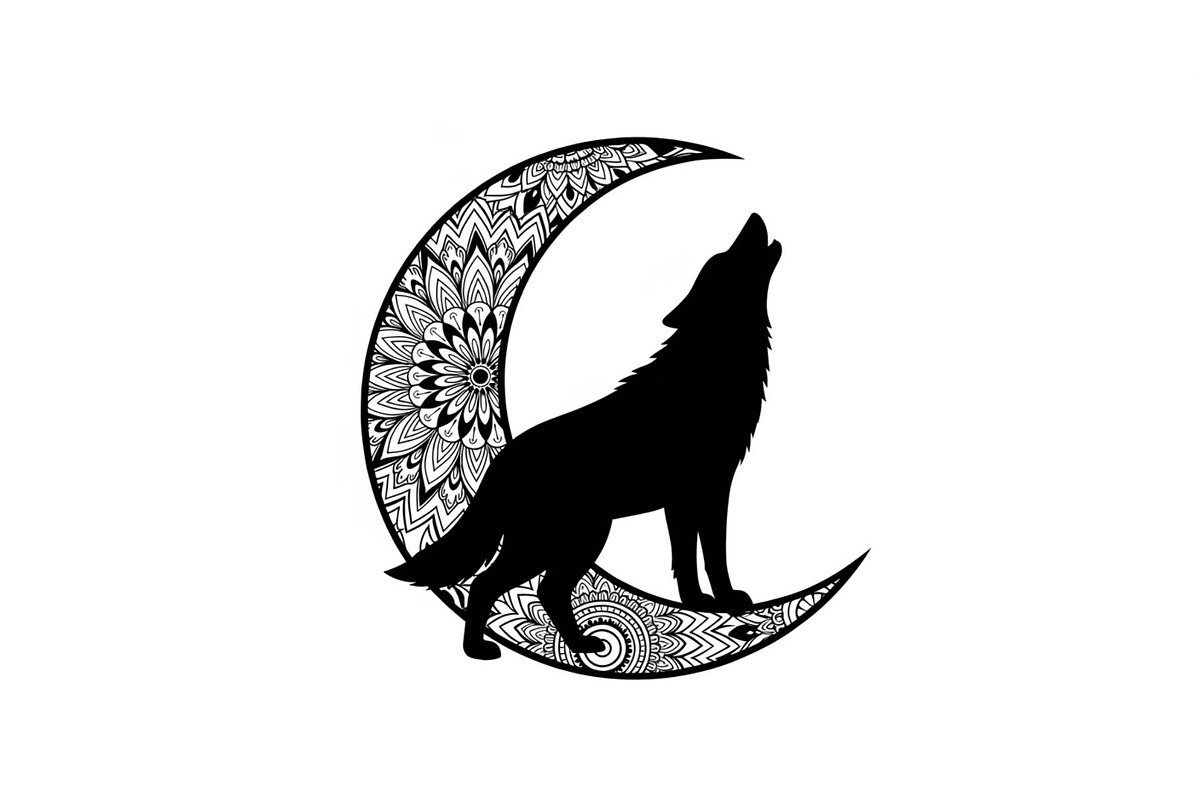 Mandala Moon Wolf SVG Bundle, an Illustration by Gaye Art (Photo 27 of 31)