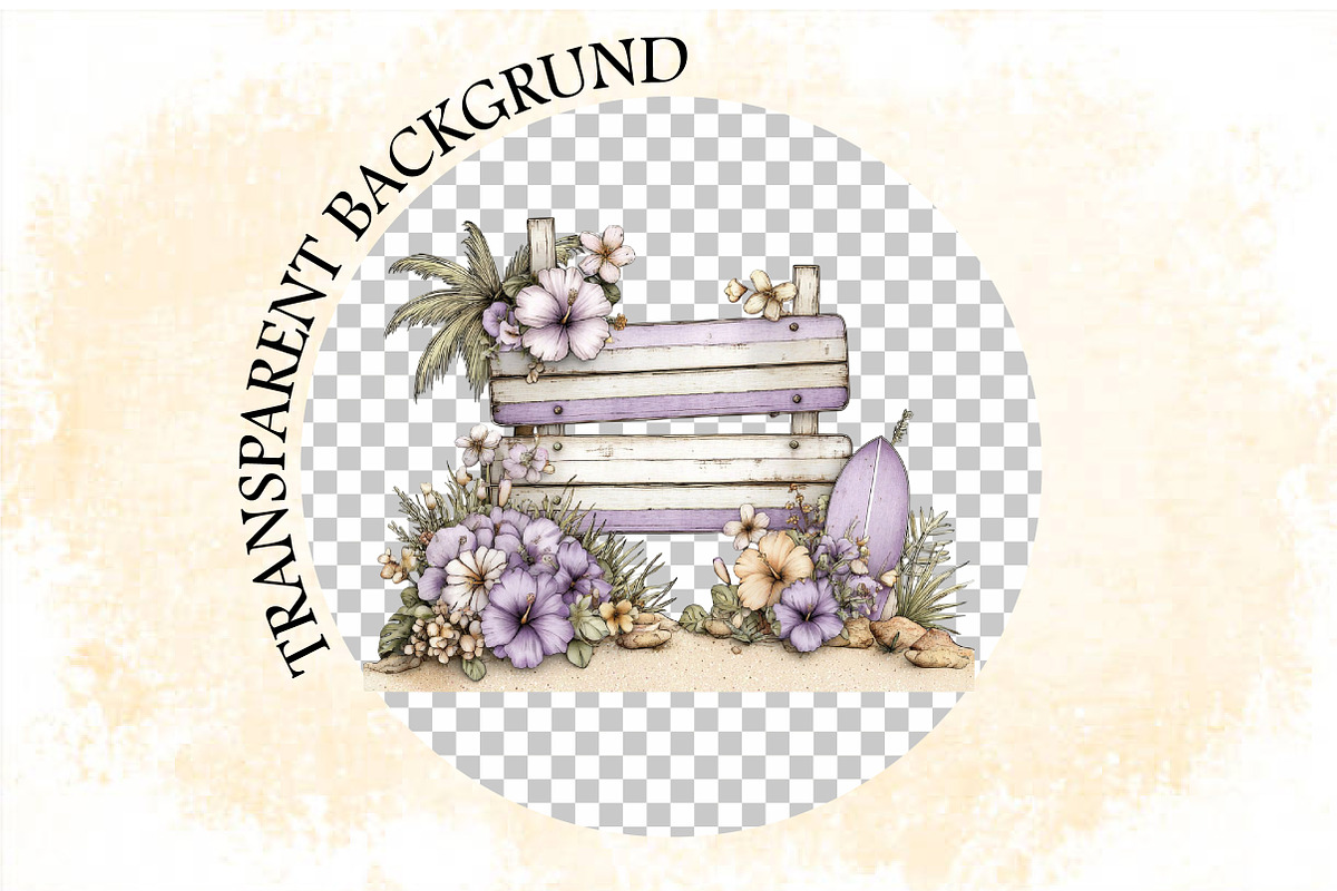 Whimsical Summer Wooden Sing Clipart, an Illustration by SVGArt (Photo 9 of 9)