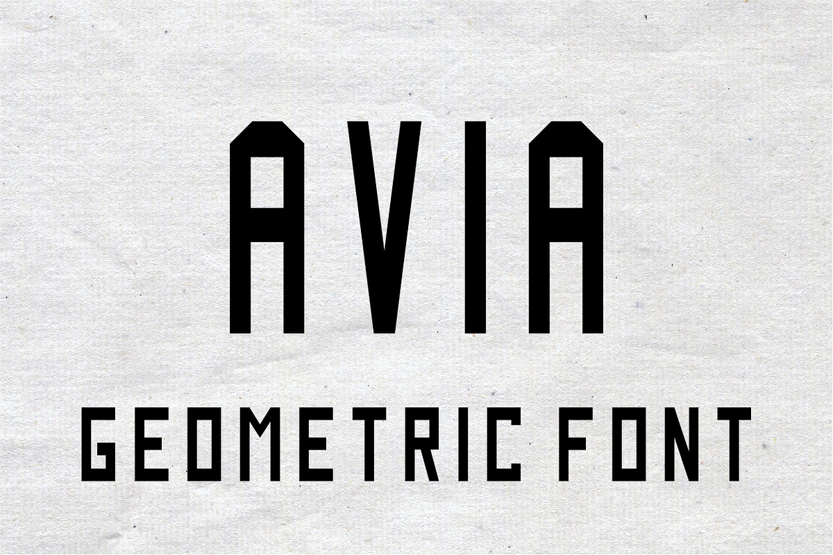 AVIA geometric font preview 4