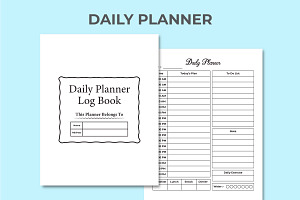 Daily Planner Log Book KDP Interior