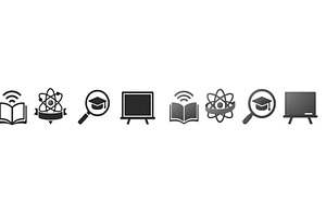 Educational icons representing, an Education Illustration by ZinetroN