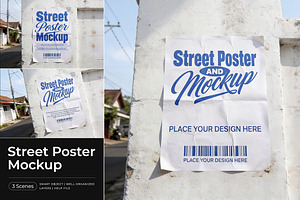 Street Poster Mockup, a Product Mockup by Pitchlook.Studio