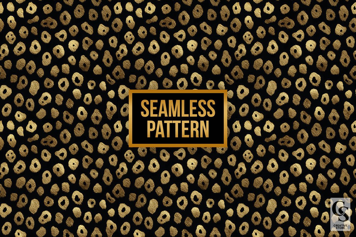 Black & Gold Leopard Print Patterns, a Pattern Graphic by Creative Store (Photo 4 of 5)