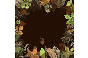 Autumn Sale with Leaves on a dark, an Illustration by Nenahliadava Design