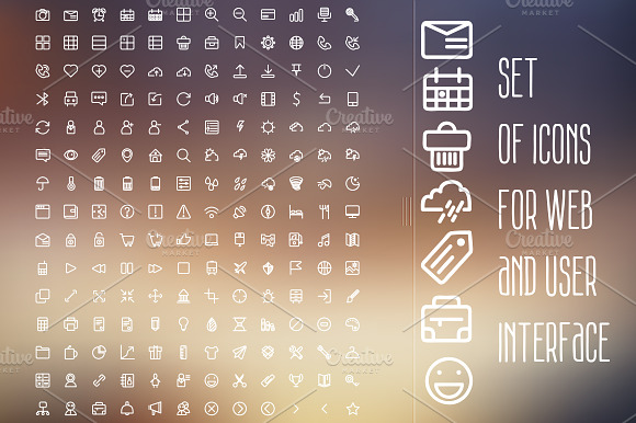 Set Of Icons For Web And Ui