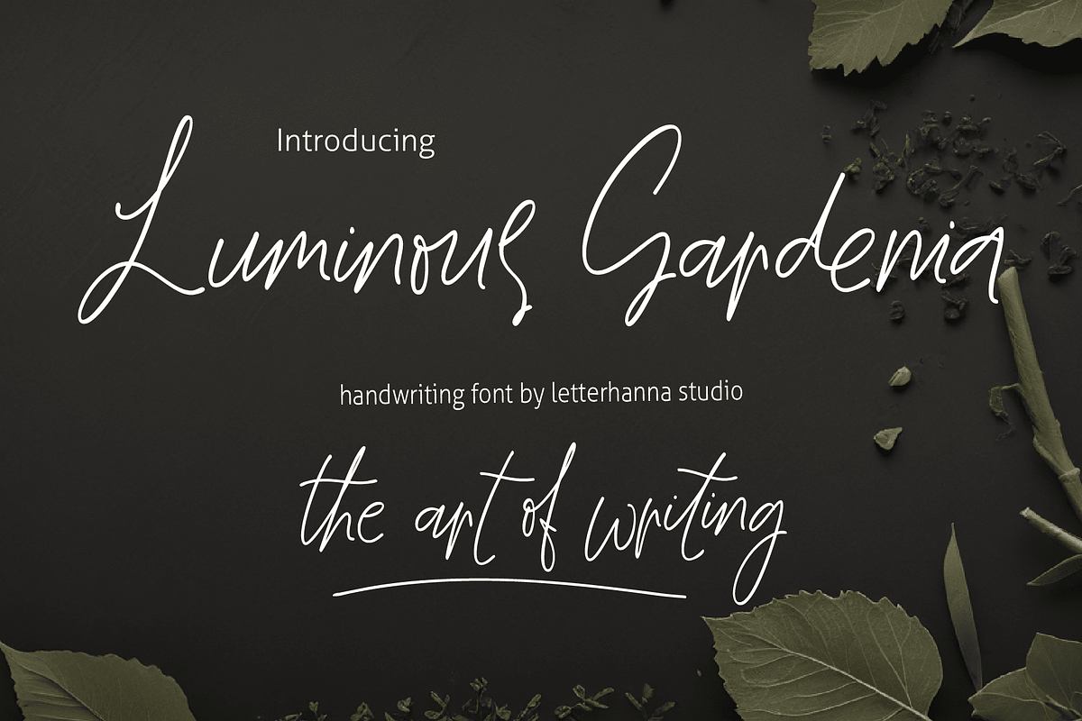 Luminous Gardenia Handwriting Font, a Handwritten Font by Letterhanna Studio (Photo 10 of 10)
