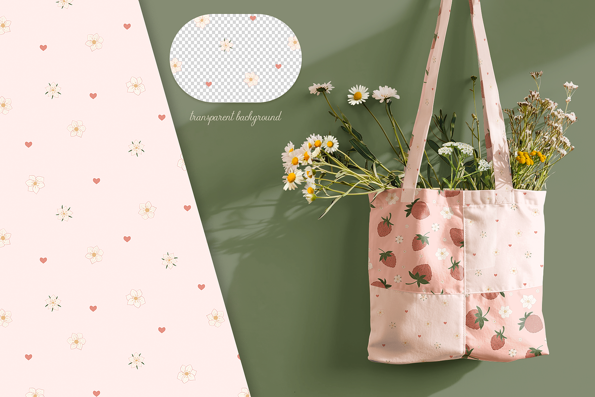 Strawberry Jam – Patterns & Clipart, a Pattern Graphic by PenguinArtStudio (Photo 10 of 14)