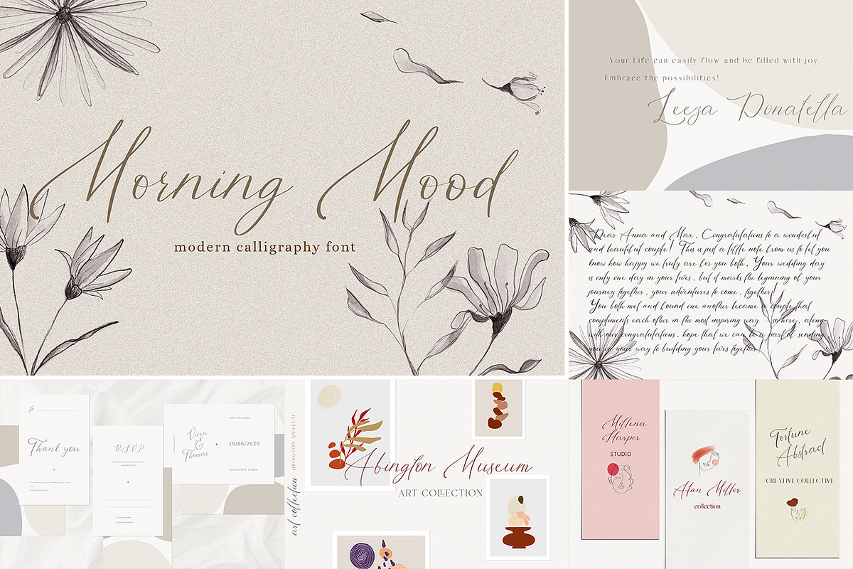 The Modern Calligraphy Font Bundle, a Script Font by Art pages (Photo 11 of 13)